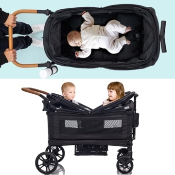 Top Lightweight Wagon Stroller for Two Kids & Cargo