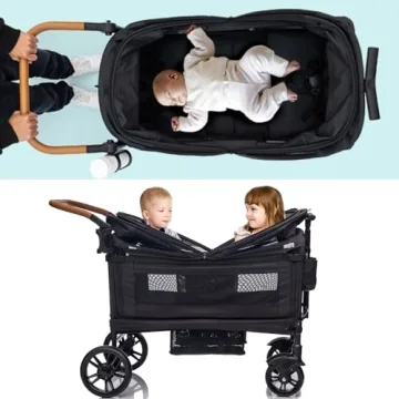 Top Lightweight Wagon Stroller for Two Kids & Cargo