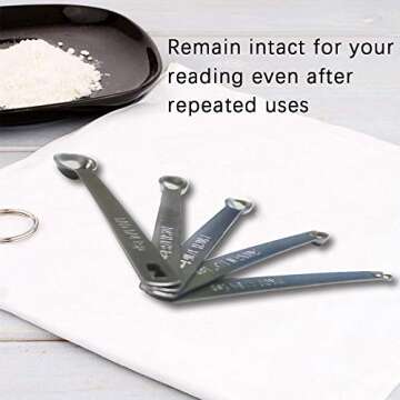 BERYLER 1Pack Mini Measuring Spoons Set, Heavy Duty Stainless Steel Teaspoon for Cooking and Baking, Suitable for Small Amount of Dry or Liquid Ingredients and Spices