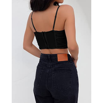 ZESICA Women's Sexy Corset Summer Top - Stylish and Comfortable