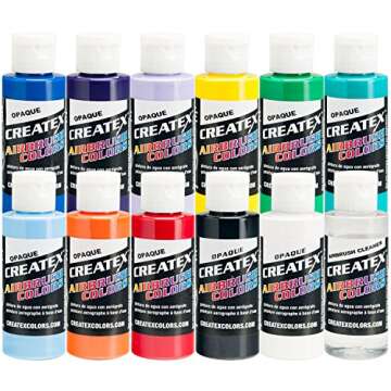 Createx Airbrush Colors Opaque Colors Kit 11 2 Ounce Color Kit