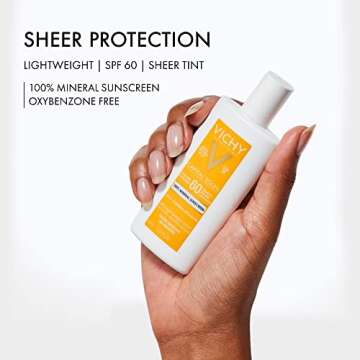 Vichy Capital Soleil Tinted Mineral Sunscreen for Face SPF 60, Titanium Dioxide Face Sunscreen, Travel Size Sunscreen, Water Resistant, Light weight Sun Protection Creams, Gels, & Lotions