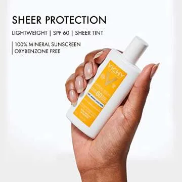 Vichy Capital Soleil Tinted Mineral Sunscreen for Face SPF 60, Titanium Dioxide Face Sunscreen, Travel Size Sunscreen, Water Resistant, Light weight Sun Protection Creams, Gels, & Lotions