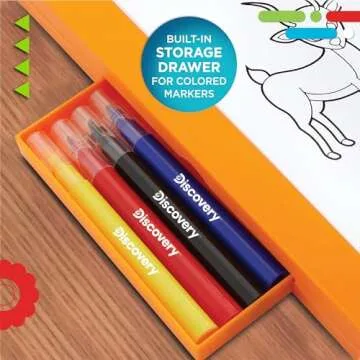 Discovery LED Tracing Tablet, 26-Piece Set with Washable Markers, Tracing & Template Sheets, Battery Powered Doodle Activity Lightboard, Kids Drawing & Sketching Portable Travel Art Set, Toy Gift