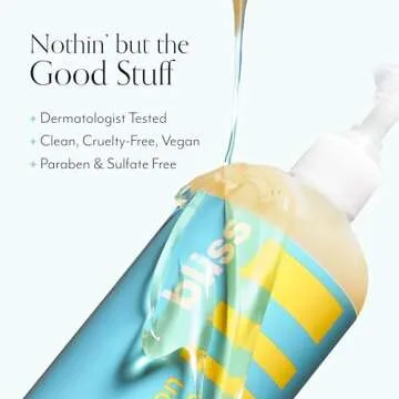 Bliss Soapy Suds Body Wash - Lemon and Sage - 17 Fl Oz - Gentle and Hydrating for Supremely Soft Skin - Paraben Free - Vegan & Cruelty Free