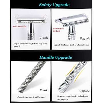 BAILI Classic Double Edge Safety Razor for Smooth Shaves