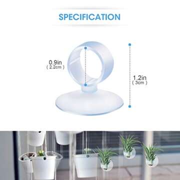 AIEVE Air Plants Holder - Translucent 12 Pack with Suction Cups