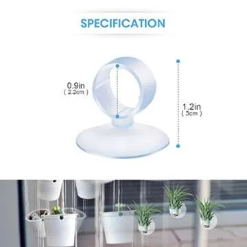 AIEVE Air Plants Holder - Translucent 12 Pack with Suction Cups