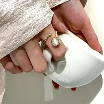 SmileBelle Gold Anxiety Ring for Women, Fidget Rings for Anxiety for Women as Birthday Gifts, Fidget...