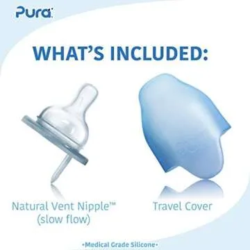 Pura Kiki 5oz/150ml Stainless Steel Anti-Colic Infant Bottle w/Silicone Natural Vent Nipple & Sleeve, 100% Plastic-Free, MadeSafe Certified, Medical-Grade Silicone (Natural Mirror)