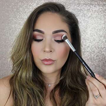 Mini Kabuki Makeup Brush Set – Beauty Junkees 5pc Professional Eyeshadow Make Up Brushes with Case...