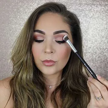 Mini Kabuki Makeup Brush Set – Beauty Junkees 5pc Professional Eyeshadow Make Up Brushes with Case...