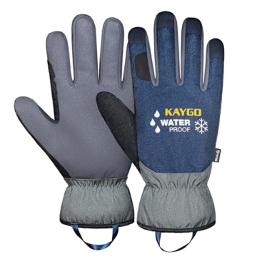 KAYGO Winter Work Gloves for Men and Women, Insulated Fleece Liner, Synthetic Leather Palm, Water Re...