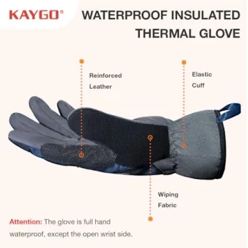 KAYGO Waterproof Winter Gloves for Work and Sports