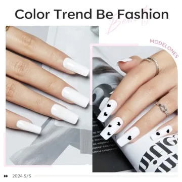 Modelones White Gel Nail Polish - 15 ML For Stunning Nails