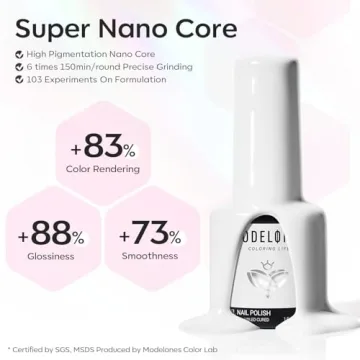 Modelones White Gel Nail Polish - 15 ML For Stunning Nails