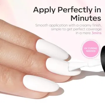 Modelones White Gel Nail Polish - 15 ML For Stunning Nails