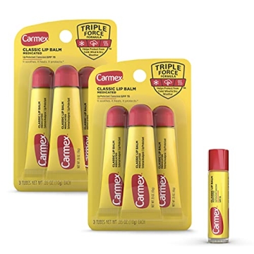 Carmex Medicated Lip Balm Pack for Chapped Lips Relief