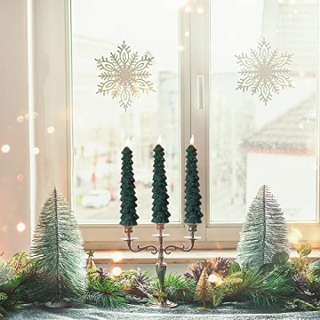 Fo32won Flameless Taper Candles for Safe Christmas Decor