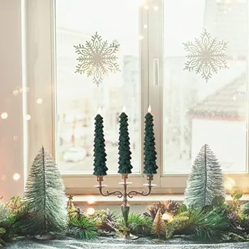 Fo32won Flameless Taper Candles for Safe Christmas Decor