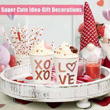 Valentine's Day Decor - 2PCS Cute Cups with Faux Whipped Cream for Home