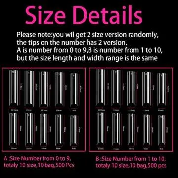 WOWITIS 500 Pcs Extra Long C Curve Nail Tips