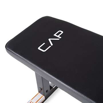 CAP Barbell Flat Weight Bench for Home Gym Comfort