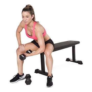 CAP Barbell Flat Weight Bench for Home Gym Comfort