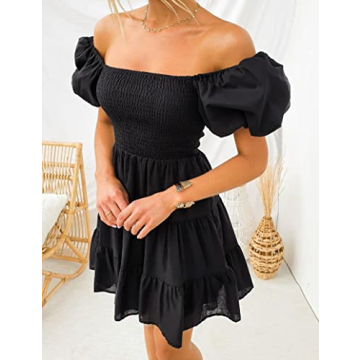 Stylish Boho Puff Sleeve Mini Dress for Every Occasion