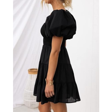 Stylish Boho Puff Sleeve Mini Dress for Every Occasion