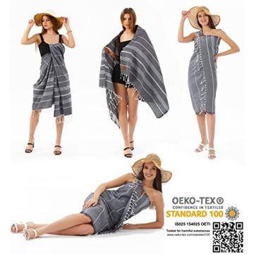 Gold CASE Turkish Towel Set of 6 - Quick Dry & Sand Free