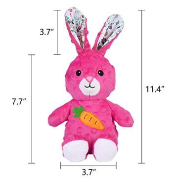 DODODOLA Plush Bunny Squeaky Dog Toy for Healthy Fun