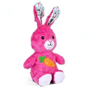 DODODOLA Plush Bunny Squeaky Dog Toy for Healthy Fun