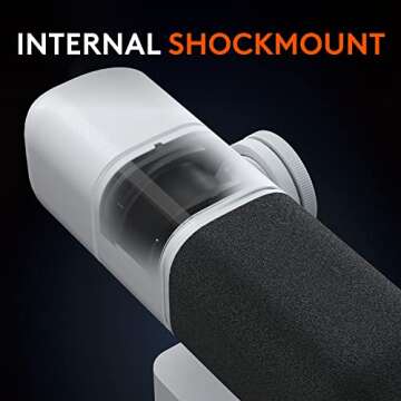 Logitech for Creators Blue Sona Active Dynamic XLR Broadcast Microphone for Streaming, Podcasting and Content Creation, ClearAmp Active Preamp, Dual-Diaphragm Capsule, Internal Shockmount - Off White