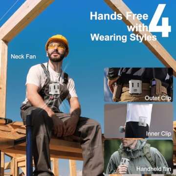 Dalicode Portable Waist Fan - Hands-Free Cooling Design