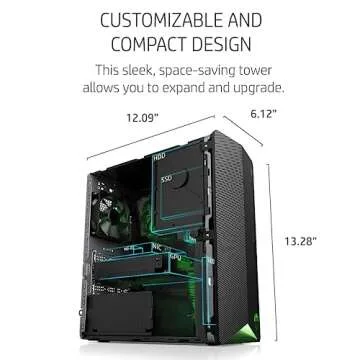 HP Pavilion Gaming Desktop i5-10400F GTX 1650 Compact Tower
