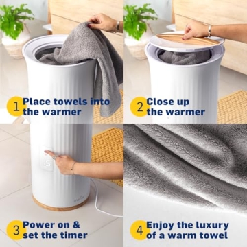 Live Fine Towel Warmer with Adjustable Timer & Auto Shut-Off