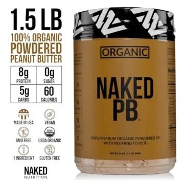 Organic Powdered Peanut Butter - NAKED PB - 1 Ingredient