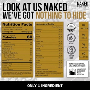 Organic Powdered Peanut Butter - NAKED PB - 1 Ingredient