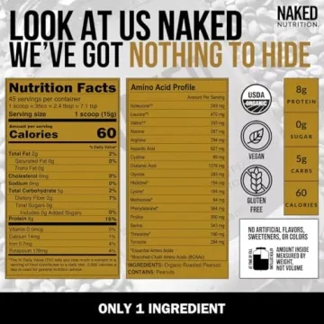 Organic Powdered Peanut Butter - NAKED PB - 1 Ingredient