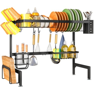 Adjustable Over The Sink Dish Drying Rack for Kitchen