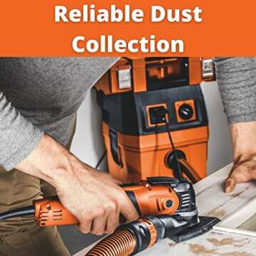 Fein Turbo I Wet/Dry Dust Extractor - 5.8-Gallon Capacity, 151 CFM Suction, Anti-Static System, Quiet 66 dB Operation, Includes Hose and Filter - 92035236090