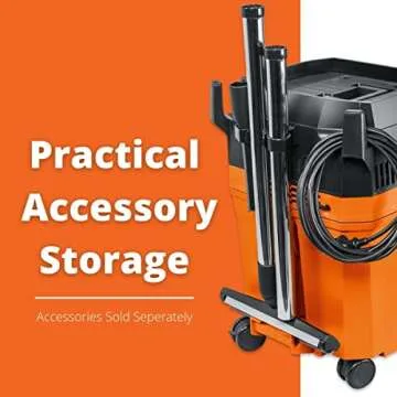 Fein Turbo I Wet/Dry Dust Extractor - 5.8-Gallon Capacity, 151 CFM Suction, Anti-Static System, Quiet 66 dB Operation, Includes Hose and Filter - 92035236090