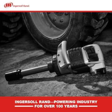 Ingersoll Rand 285B-6 1-Inch Cordless Pneumatic Impact Wrench with 6-Inch Extended Anvil and 2 Handles