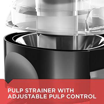BLACK+DECKER JE2200B Fruit and Vegetable Juice Extractor, Black