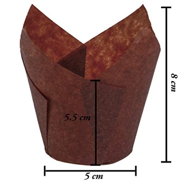 Elegant Resinta Tulip Cupcake Cups - 150 Pack