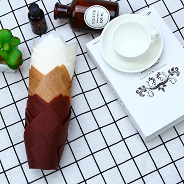 Elegant Resinta Tulip Cupcake Cups - 150 Pack