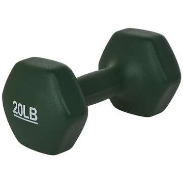 Amazon Basics 20 lb Neoprene Dumbbell Set for Home Fitness