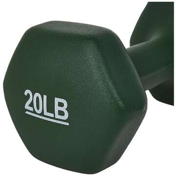 Amazon Basics 20 lb Neoprene Dumbbell Set for Home Fitness