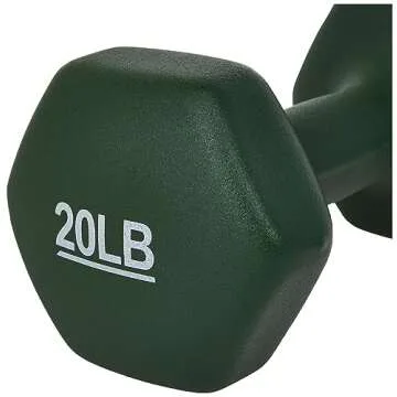 Amazon Basics 20 lb Neoprene Dumbbell Set for Home Fitness